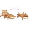 vidaXL Transat 2 pcs Rouge 200 x 67 x 84cm Bois d'acacia massif