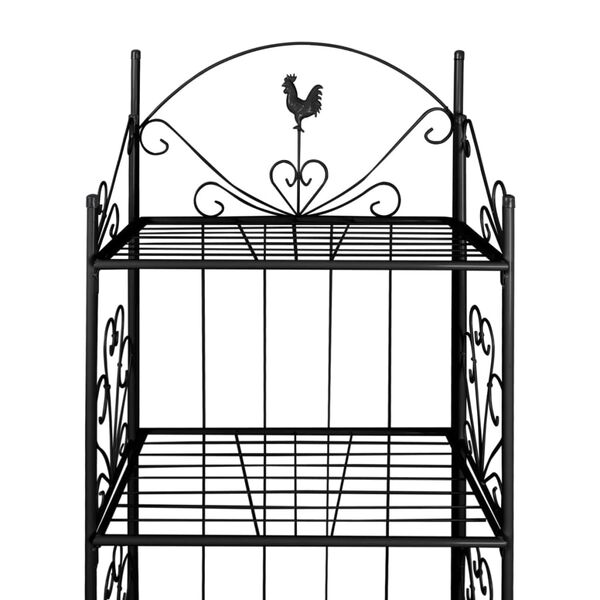 vidaXL Support pour plantes Carr&eacute; Noir