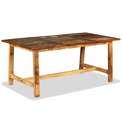 vidaXL Table de salle à manger Bois de récupération massif 180 cm