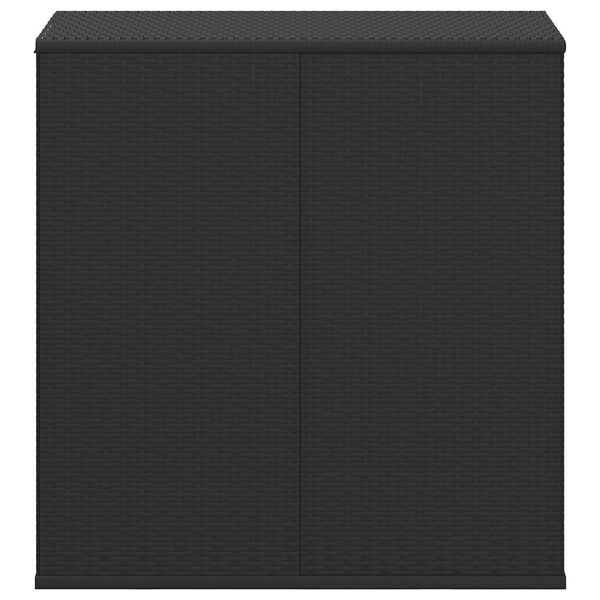 vidaXL Boîte à coussins de jardin Résine tressée 100x49x103,5 cm Noir