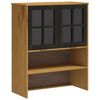 vidaXL Buffet haut et portes en verre FLAM 80x40x180cm bois massif pin