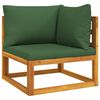 vidaXL Salon de jardin avec coussins 2 pcs bois massif acacia