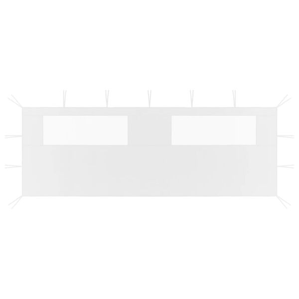 vidaXL Paroi lat&eacute;rale de belv&eacute;d&egrave;re avec fen&ecirc;tres 6x2 m Blanc