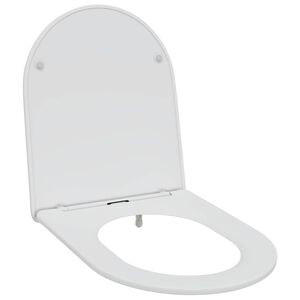 vidaXL Siège de Toilette à Libération Rapide Blanc 44 x 36.4 x 3.4 cm