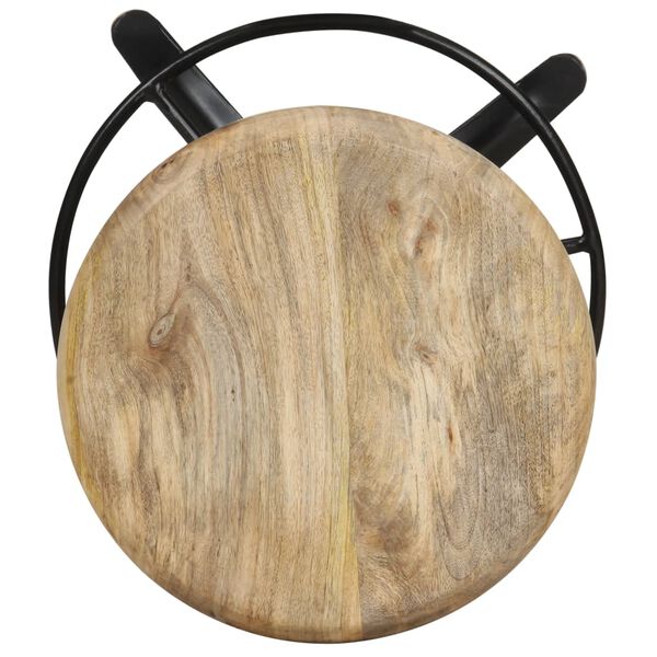 vidaXL Tabourets de bar lot de 2 66 cm bois de manguier massif