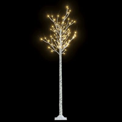 vidaXL Sapin de Noël 200 LED blanc chaud Saule 1,8 m Int/Ext