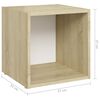 vidaXL Ensemble de meubles TV 4 pcs Blanc ch&ecirc;ne sonoma Bois ing&eacute;nierie