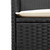 vidaXL Chaises de jardin coussins lot de 2 noir r&eacute;sine tress&eacute;e et bois