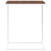 vidaXL Table d'appoint Blanc 55x35x66 cm Bois d'ing&eacute;nierie