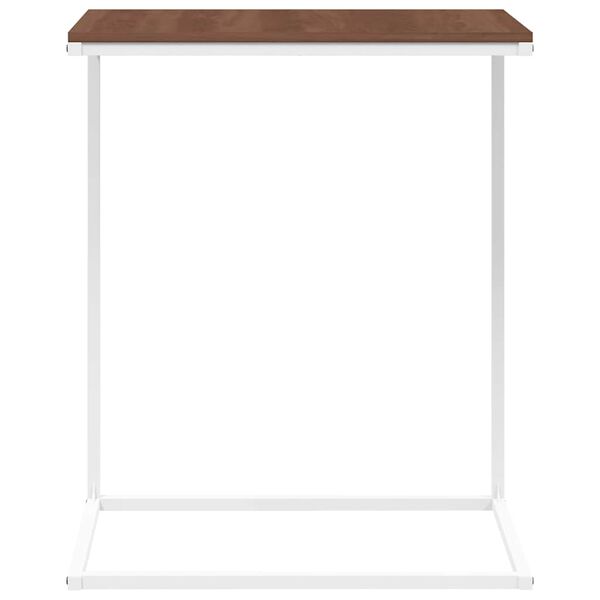 vidaXL Table d'appoint Blanc 55x35x66 cm Bois d'ing&eacute;nierie