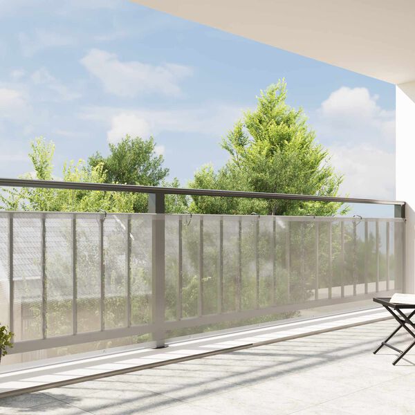 vidaXL B&acirc;che avec &oelig;illets Transparent 1 x 12 m Poly&eacute;thyl&egrave;ne