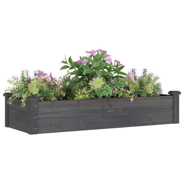 vidaXL Lit sur&eacute;lev&eacute; de jardin doublure 120x45x25 cm bois massif sapin