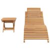 vidaXL Transat 2 pcs Marron Bois de teck massif