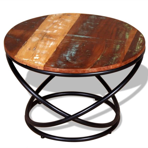 vidaXL Table basse Bois de r&eacute;cup&eacute;ration massif 60x60x40 cm