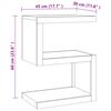 vidaXL Table d'appoint 45x30x60 cm Bois massif de teck