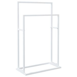 vidaXL Porte-serviettes sur pied Blanc 48x24x78,5 cm Fer