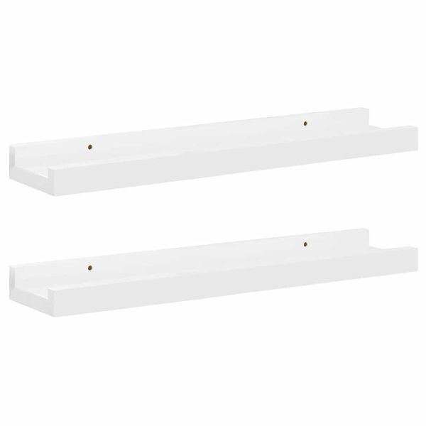 vidaXL &Eacute;tag&egrave;res murales 2 pcs Blanc brillant 40x9x3 cm