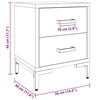 vidaXL Tables de chevet 2 pcs Noir 36x30x45 cm Bois de pin massif