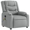 vidaXL Fauteuil inclinable de massage &eacute;lectrique gris clair tissu