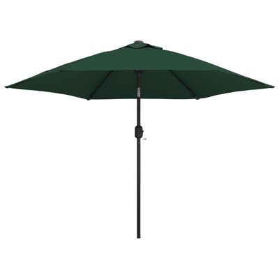 vidaXL Parasol vert 3 m mât en acier