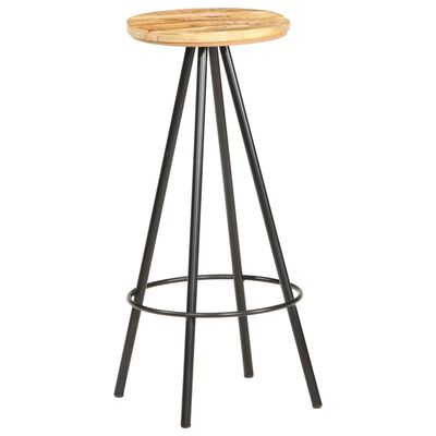 vidaXL Tabourets de bar lot de 2 bois de manguier brut