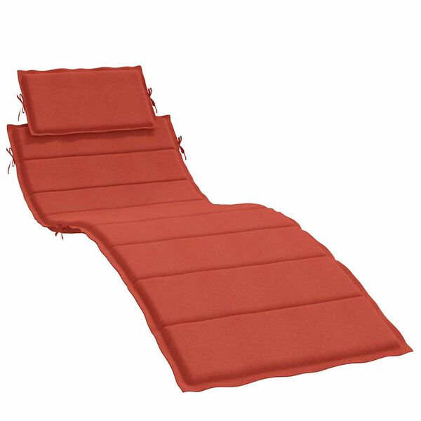 vidaXL Coussin de chaise longue rouge m&eacute;lang&eacute; 186x58x4 cm tissu