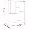 vidaXL Dessus de commode ALTA 77x30x92 cm bois massif de pin