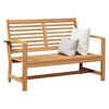 vidaXL Banc de jardin Naturel 110 x 64 x 76.5 cm Bois de teck solide