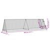 vidaXL Cage pour poules argent&eacute; 400x105x91 cm acier galvanis&eacute;