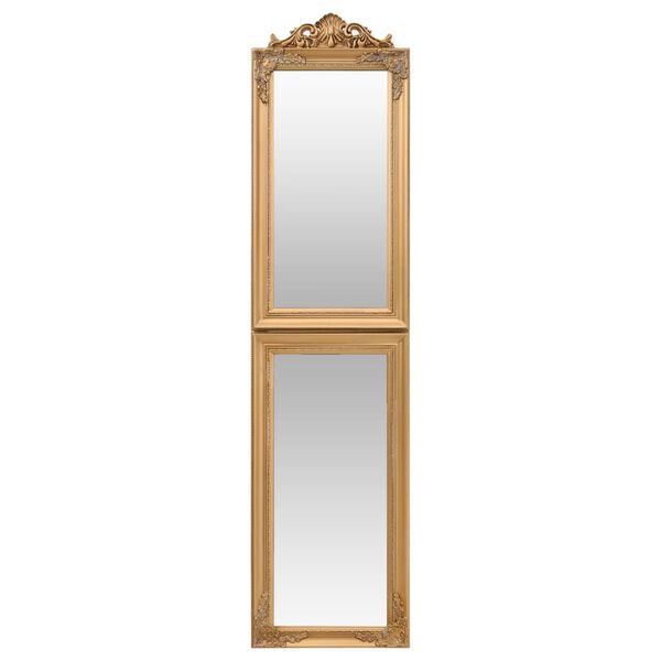 vidaXL Miroir sur pied Dor&eacute; 40x160 cm