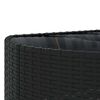 vidaXL Salon de jardin 5 pcs avec coussins noir r&eacute;sine tress&eacute;e