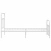 vidaXL Cadre de lit m&eacute;tal sans matelas et pied de lit blanc 100x190 cm