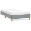 vidaXL Cadre de lit gris clair 100x190 cm tissu