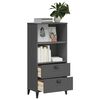 vidaXL Bibliothèque VIKEN gris anthracite 60x35x123 cm bois ingénierie