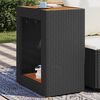 vidaXL Table d'appoint de jardin dessus en bois noir 60x40x75 cm