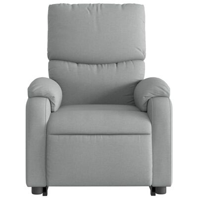 vidaXL Fauteuil inclinable de massage électrique gris clair tissu