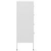 vidaXL Commode Blanc 80x35x101,5 cm Acier