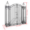 vidaXL Portillon ornemental de jardin Fer forg&eacute; 122 x 20,5 x 134 cm