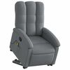 vidaXL Fauteuil inclinable de massage gris fonc&eacute; tissu