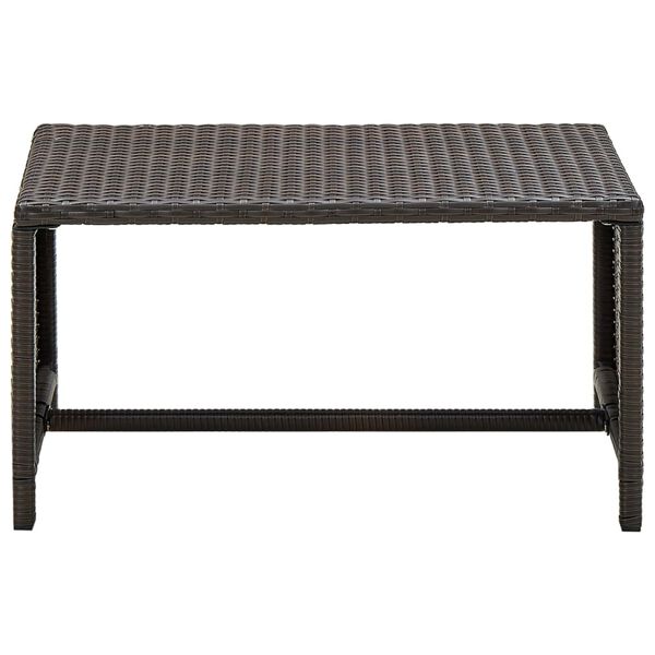 vidaXL Table basse Marron 70x40x38 cm Résine tressée