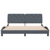 vidaXL Cadre de lit sans matelas gris fonc&eacute; 183x213 cm velours