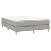 vidaXL Sommier à ressorts gris clair 152x203 cm tissu