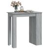 vidaXL Table de bar avec rangement sonoma gris bois d'ingénierie