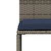 vidaXL Ensemble &agrave; manger de jardin 7 pcs coussins gris r&eacute;sine tress&eacute;e