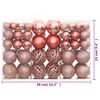 vidaXL Boules de No&euml;l 100 pcs rose et ros&eacute; 3 / 4 / 6 cm