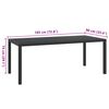 vidaXL Table de jardin Noir 185 x 90 x 74 cm Aluminium et WPC