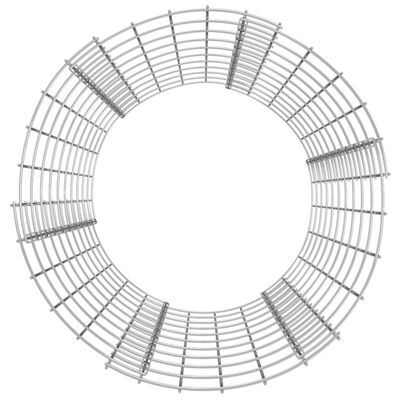 vidaXL Poteau à gabion circulaire Acier galvanisé Ø50x100 cm