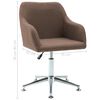 vidaXL Chaise pivotante de bureau Marron Tissu