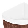 vidaXL Panier &agrave; linge d'angle Bambou Marron 60 L
