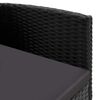 vidaXL Chaises de jardin avec coussins noir lot de 2 r&eacute;sine tress&eacute;e